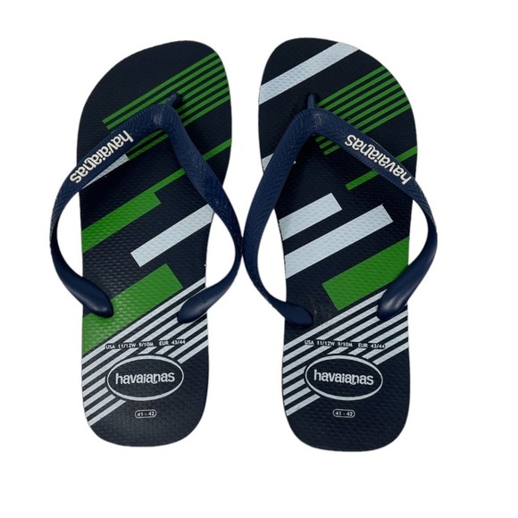 Flip Flops Mens 11/12 Women's 9/10 Blue Sandals classic shoes Havaianas unisex - Picture 5 of 6